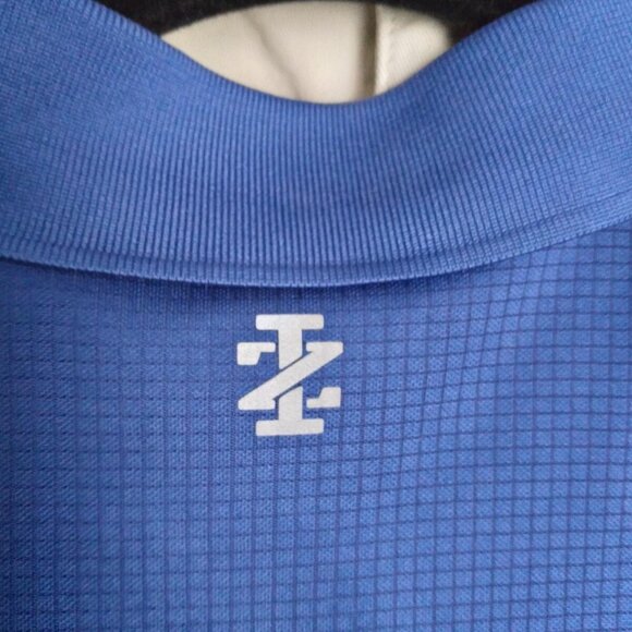 Men's Izod Royal Blue Checked Performance Polo Golf Shirt Size Medium - Picture 6 of 7